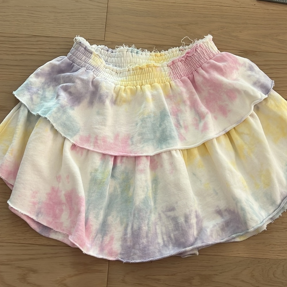 LoveShackFancy Cotton Tie Dye Skirt M